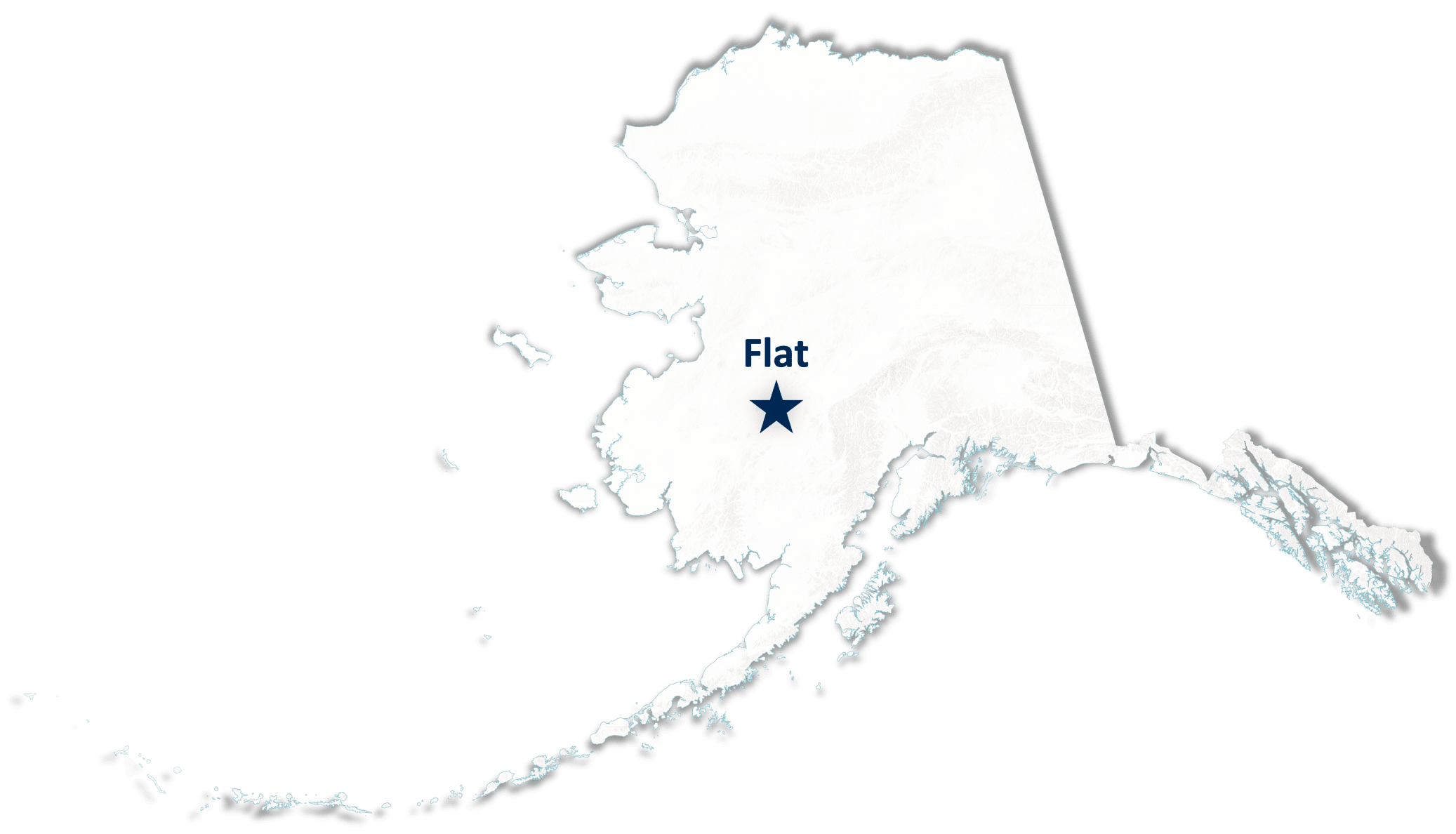 Flat Alaska Map